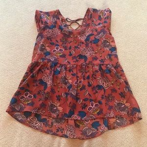 Xhilaration peplum top sz L. Floral print